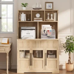 60'' Kitchen Pantry Cabinet, Tall Pantry Storage Cabinet, Farmhouse Kitchen Hutch With Storage Drawers For Living Room, Dining Room -House Beautiful GUEST 9a6b0470 3856 4a94 b109 98a83c2d5c25