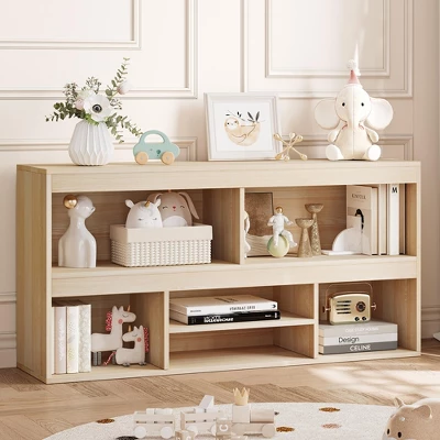 Kids Storage Organizer With Drawer, Toy Storage Shelf, 5 Cubes Storage Organizer, Wooden Storage Cabinet For Playroom 10 Kids Storage Organizer With Drawer, Toy Storage Shelf, 5 Cubes Storage Organizer, Wooden Storage Cabinet For Playroom - Image 8