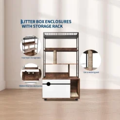 Cat Litter Box Enclosure With Storage Shelves, Hidden Litter Box Furniture With Shelves 16 Cat Litter Box Enclosure With Storage Shelves, Hidden Litter Box Furniture With Shelves -House Beautiful GUEST 9c712f6b 88c9 4978 aa37 3a4b167e6676