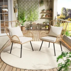 Patio Dining Chairs Set Of 2, Outdoor Wicker Club Chair With Cushions, All Weather Wicker Armchairs 15 Patio Dining Chairs Set Of 2, Outdoor Wicker Club Chair With Cushions, All Weather Wicker Armchairs -House Beautiful GUEST 9d11c6d0 ab93 47e1 bc4d 4ac8a08e8b17