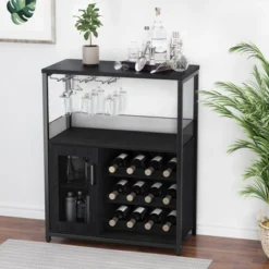 Corner Wine Rack, 3-Tier Freestanding Bar Cabinet For Kitchen, Living Room - 69x35x92cm With Glass Holder & Mesh Door 19 Corner Wine Rack, 3-Tier Freestanding Bar Cabinet For Kitchen, Living Room - 69x35x92cm With Glass Holder & Mesh Door -House Beautiful GUEST 9dc35927 90f8 45a0 bb2d f87433649731
