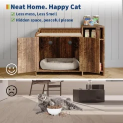 Modern Cat Litter Box Enclosure Furniture - Hidden Cabinet W/Storage, Dog-Proof Design & Double Doors, 33.9" Wooden End Table/Washroom 12 Modern Cat Litter Box Enclosure Furniture - Hidden Cabinet W/Storage, Dog-Proof Design & Double Doors, 33.9" Wooden End Table/Washroom -House Beautiful GUEST 9e9bbd78 aefd 4a6f 863b 31b4ce230522