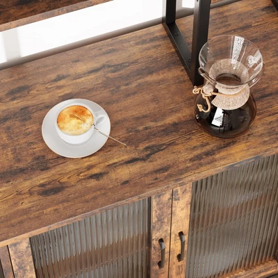 Bakers Rack With Cabinet 5 Tier Microwave Stand 63.78" Standing Bakers Rack With Door 8 Bakers Rack With Cabinet 5 Tier Microwave Stand 63.78" Standing Bakers Rack With Door - Image 6