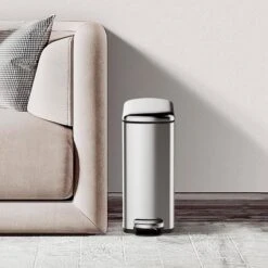 Kitchen Trash Can Set Of 2 – 50 Liter (13 Gallon) Large Kitchen Bin & 8 Liter (2 Gallon) Small Bathroom Can, Stainless Steel Step-On Trash Cans 12 Kitchen Trash Can Set Of 2 – 50 Liter (13 Gallon) Large Kitchen Bin & 8 Liter (2 Gallon) Small Bathroom Can, Stainless Steel Step-On Trash Cans -House Beautiful GUEST 9ec3a17c 6ff5 4eb1 b97f 04960f07a7e8