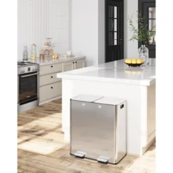 60L/16 Gal Kitchen Trash Can With Separate Lids,2×8 Gal Pedal Trash Bin -House Beautiful GUEST 9eef238d 1350 4968 b8cb 25ba0203dcc2 1