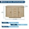 Modern Fluted Sideboard Buffet Cabinet With Storage, Wood Modern 47" Kitchen Storage Cabinet Buffet Table Coffee Bar With Doors -House Beautiful GUEST 9f5df134 0910 4910 85cd cd50f8a2cc9e