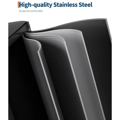 Dual Trash Can With Foot Pedal & Soft-Close Lid, Stainless Steel Double Trash Can Kitchen 4 Dual Trash Can With Foot Pedal & Soft-Close Lid, Stainless Steel Double Trash Can Kitchen - Image 2