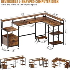 L Shaped Office Desk - 76" Reversible L Shaped Computer Desk Office Desk With Power Outlet And File Drawer Gaming Desk With Monitor Shelf Desk 18 L Shaped Office Desk - 76" Reversible L Shaped Computer Desk Office Desk With Power Outlet And File Drawer Gaming Desk With Monitor Shelf Desk -House Beautiful GUEST 9fa5b829 6726 4144 8e37 2e6617776623