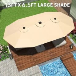 13 FT Patio Umbrella, Double-Sided Rectangle Patio Umbrella With Base, UV Protection, Waterproof And Windproof, For Poolside, Lawn & Backyard 15 13 FT Patio Umbrella, Double-Sided Rectangle Patio Umbrella With Base, UV Protection, Waterproof And Windproof, For Poolside, Lawn & Backyard -House Beautiful GUEST a0b60209 ef8c 4c58 8f28 61dc93561291