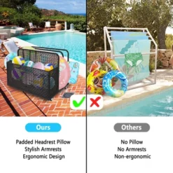 Pool Storage Bin, Rolling Poolside Float Storage With Towel Rack And Wheels, PE Rattan Mesh Organizer 14 Pool Storage Bin, Rolling Poolside Float Storage With Towel Rack And Wheels, PE Rattan Mesh Organizer -House Beautiful GUEST a4060aa1 f77b 4f94 af50 59a53dbe56d2