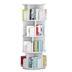 Rotating Bookshelf, 4-Tier Bookcase Storage Rack For Kids & Adults, Corner Spinning Book Shelf For Small Space, Wood Revolving Bookcase Organizer 17 Rotating Bookshelf, 4-Tier Bookcase Storage Rack For Kids & Adults, Corner Spinning Book Shelf For Small Space, Wood Revolving Bookcase Organizer -House Beautiful GUEST a40b9b9f c2d3 4c74 a443 c7109d2a2d1e