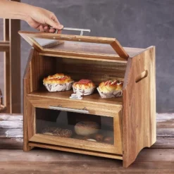 Countertop Bread Box Double Layer Wooden Corner Bread Storage Container 15 Countertop Bread Box Double Layer Wooden Corner Bread Storage Container -House Beautiful GUEST a41afb4b 11e6 44ba bb9b d881cefa1ec7