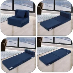Folding Sofa Mattress, Convertible Sofa Bed With Pillow, Foldable Memory Foam Sleeper Chair For Living Room, Linen Fabric Futon Floor Couch Guest Bed 12 Folding Sofa Mattress, Convertible Sofa Bed With Pillow, Foldable Memory Foam Sleeper Chair For Living Room, Linen Fabric Futon Floor Couch Guest Bed -House Beautiful GUEST a481491c c472 46e5 96f0 34d5367d87f8