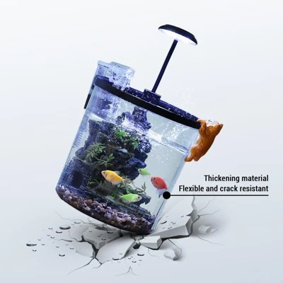 Mini Fish Tank Kit 6Pcs Goldfish Betta Fish Tank With Silent Filter Oxygen Generator Desktop Aquarium For Home Office 6 Mini Fish Tank Kit 6Pcs Goldfish Betta Fish Tank With Silent Filter Oxygen Generator Desktop Aquarium For Home Office - Image 4