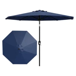 9Ft UV Resistant Patio Umbrella, 8 Sturdy Ribs Outdoor Table Umbrella With Easy Push Button Tilt, Market Umbrella For Pool, Yard & Garden 24 9Ft UV Resistant Patio Umbrella, 8 Sturdy Ribs Outdoor Table Umbrella With Easy Push Button Tilt, Market Umbrella For Pool, Yard & Garden -House Beautiful GUEST a50db8e3 0e20 432c 9238 de41b8afa4b1