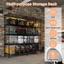 Heavy Duty 5-Shelf Metal Shelving Unit, Industrial Strength Metal Shelving, Adjustable Garage Shelving For Warehouses 15 Heavy Duty 5-Shelf Metal Shelving Unit, Industrial Strength Metal Shelving, Adjustable Garage Shelving For Warehouses -House Beautiful GUEST a5344a9f fbb7 4879 8954 e037b58fc284