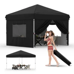 10x10FT Instant Pop-Up Canopy Tent With 4 Removable Side Walls – Commercial-Grade Outdoor Shelter System For Events, Black 22 10x10FT Instant Pop-Up Canopy Tent With 4 Removable Side Walls – Commercial-Grade Outdoor Shelter System For Events, Black -House Beautiful GUEST a6602eab f34a 43cb a64a e1b68ca7097c