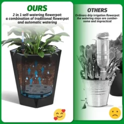 23 Inch Tall Outdoor Planters Set Of 2, Self Watering Pots For Indoor Plants With Water Level Monitor & Drainage Hole & Wheels,Black 18 23 Inch Tall Outdoor Planters Set Of 2, Self Watering Pots For Indoor Plants With Water Level Monitor & Drainage Hole & Wheels,Black -House Beautiful GUEST a6e9c7f1 a669 47b2 97b7 dfdeb15c254f