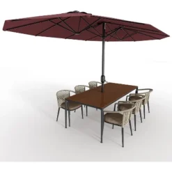 13FT Umbrella Outdoor Patio,Double-Sided Rectangle Umbrella Oversized Shade For 2-6 People 19 13FT Umbrella Outdoor Patio,Double-Sided Rectangle Umbrella Oversized Shade For 2-6 People -House Beautiful GUEST a72f86c1 6ae3 404d 9fe5 048ccd652f62