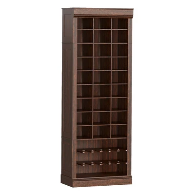10-Tier Shoe Storage Cabinet, Tall Wooden Shoe Rack With 27 Cubbies, Freestanding Shoe Organizer 8 10-Tier Shoe Storage Cabinet, Tall Wooden Shoe Rack With 27 Cubbies, Freestanding Shoe Organizer - Image 6