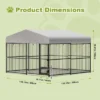 Large Outdoor Dog Kennel, 10x10FT Dog Kennel Outside With 2 Stainless Steel Bowl, Waterproof Cover, Iron Guardrails -House Beautiful GUEST a923de59 e9e4 4195 a000 288742f1d9d6 1