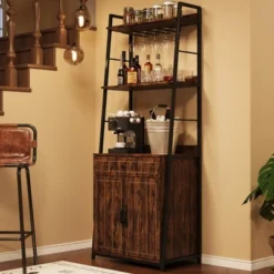 Bakers Rack With Drawer 70.8" Baker Rack With Cabinet Freestanding Tall Bar Cabinet With Storage Large Microwave Storage Stand 14 Bakers Rack With Drawer 70.8" Baker Rack With Cabinet Freestanding Tall Bar Cabinet With Storage Large Microwave Storage Stand -House Beautiful GUEST a957def9 6485 4902 b7b0 de4734ba6d11