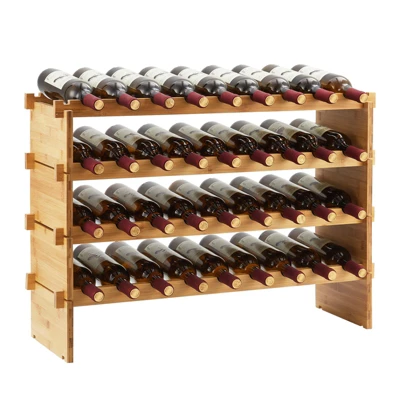Stackable Wine Rack, Solid Wood Storage, Freestanding Floor & Countertop 9 Stackable Wine Rack, Solid Wood Storage, Freestanding Floor & Countertop - Image 7