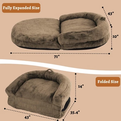 Human Giant Dog Bed For Adults, Foldable Lazy Sofa Pet Bed, Washable Corduroy Nap Pet Sofa For Men Women & Pets, Faux Fur Cover 3 Human Giant Dog Bed For Adults, Foldable Lazy Sofa Pet Bed, Washable Corduroy Nap Pet Sofa For Men Women & Pets, Faux Fur Cover