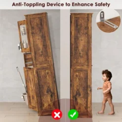 Pantry Cabinet With Drawer, Kitchen Storage Buffet Cabinet With 4 Shelves, 66.9" Freestanding Storage Buffet For Kitchen, Dining Room, Living Room -House Beautiful GUEST aab7e20b d735 4ca3 b4fa ea01fb11a403