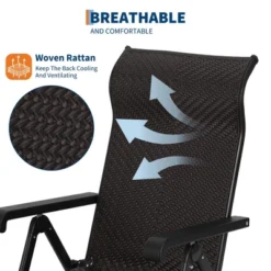 Outdoor Folding Rattan Lounge Chair, Adjustable Recliner Chair With High Backrest And Reversible Footrest, Portable For Patio Garden Pool, Brown 13 Outdoor Folding Rattan Lounge Chair, Adjustable Recliner Chair With High Backrest And Reversible Footrest, Portable For Patio Garden Pool, Brown -House Beautiful GUEST ab7e31d1 0d23 4bc5 91c3 98922c704c26