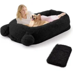 Human Size Dog Bed With Blanket, 2 Side Storage Pockets And Portable Handle, Removable Cover 18 Human Size Dog Bed With Blanket, 2 Side Storage Pockets And Portable Handle, Removable Cover -House Beautiful GUEST abb091f1 4af3 43b4 aa44 c9be3b5d7af1