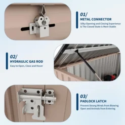 3x6 FT Metal Outdoor Storage Shed For 2 Trash Cans, Garbage Bin Storage With Chain Lid, Garden & Backyard Utility Shelter For Patio, Lawn 17 3x6 FT Metal Outdoor Storage Shed For 2 Trash Cans, Garbage Bin Storage With Chain Lid, Garden & Backyard Utility Shelter For Patio, Lawn -House Beautiful GUEST abd1878f 3051 4983 af07 f0d41e1da07b