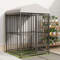 8X4FT/10X10FT/4X4FT Large Outdoor Dog Kennel, Heavy Duty Metal Dog Cage With Roof, Lock And Rotating Feeder, For All Dog Breeds 26 8X4FT/10X10FT/4X4FT Large Outdoor Dog Kennel, Heavy Duty Metal Dog Cage With Roof, Lock And Rotating Feeder, For All Dog Breeds -House Beautiful GUEST aced2739 4afa 470a 9e8f b183da7a1637