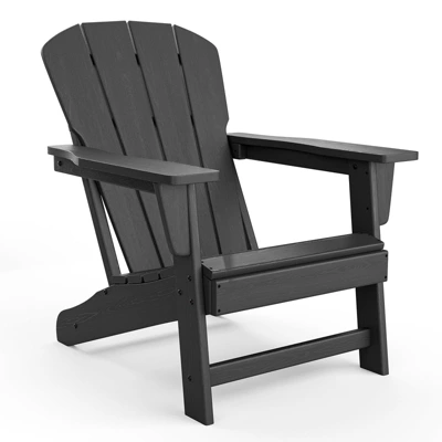 Outdoor Adirondack Chairs, HDPE Patio Chairs For All Weather, Heavy Duty Fire Pit Seating With Wide Armrests And Slatted Back 10 Outdoor Adirondack Chairs, HDPE Patio Chairs For All Weather, Heavy Duty Fire Pit Seating With Wide Armrests And Slatted Back - Image 8