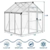 6x6FT Walk In Polycarbonate Greenhouses With Enhanced Aluminum Frame And Roof Vent For Outdoors And Seasons Garden Planting Silver 1 6x6FT Walk In Polycarbonate Greenhouses With Enhanced Aluminum Frame And Roof Vent For Outdoors And Seasons Garden Planting Silver -House Beautiful GUEST b05237b6 22ef 489b 8f59 7d51ca2a7b06
