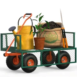 Heavy Duty Steel Garden Wagon Cart Capacity With Removable Sides Tires For Yard Lawn Farm Warehouse 23 Heavy Duty Steel Garden Wagon Cart Capacity With Removable Sides Tires For Yard Lawn Farm Warehouse -House Beautiful GUEST b0538e76 3424 453d 9229 8d435e27eb9c
