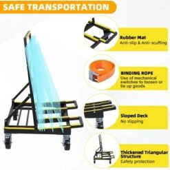 Folding Drywall Cart, Heavy Duty 2200 Lbs Panel Dolly With Extended Deck, Adjustable Casters, Sheetrock Handling Truck -House Beautiful GUEST b066a3a4 1520 466b 89a3 c25895061b16
