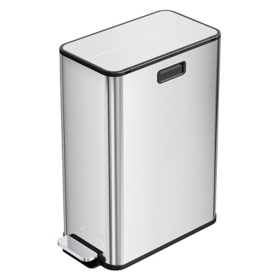 56L Dual Step-On Kitchen Trash Can With Butterfly Lid, 2 * 7.4Gal/28L Step Trash Can 11 56L Dual Step-On Kitchen Trash Can With Butterfly Lid, 2 * 7.4Gal/28L Step Trash Can - Image 9