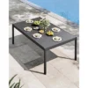 57" Aluminum Outdoor Dining Table For 6, Large Rectangular Patio Table With E-Coating For Backyard, Deck, Garden, Lawn -House Beautiful GUEST b14a0f57 a0e0 4e13 89cd 262c09c6315b