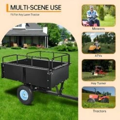 750LBS Heavy Duty ATV Trailer Tow Behind Steel Dump Cart, 15 Cu. Ft Garden Utility Trailer With Removable Sides & Rear Hitch 11 750LBS Heavy Duty ATV Trailer Tow Behind Steel Dump Cart, 15 Cu. Ft Garden Utility Trailer With Removable Sides & Rear Hitch -House Beautiful GUEST b1c79823 2767 4ab9 abc6 938522a53feb