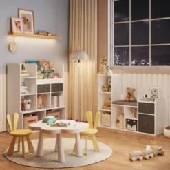 Toy Storage Organizer With Reading Nook, 44.1" Wide Kids Bookshelf, 6-Cubby Bookcase Bench W/ Seat Cushion & 2 Drawers For Nursery, Playroom, Bedroom 13 Toy Storage Organizer With Reading Nook, 44.1" Wide Kids Bookshelf, 6-Cubby Bookcase Bench W/ Seat Cushion & 2 Drawers For Nursery, Playroom, Bedroom -House Beautiful GUEST b28d6001 3b04 4dbb 87ae 228659125049