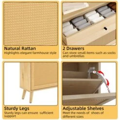Rattan Shoe Cabinet Storage For Entryway With 4 Flip Drawers And 2 Drawer, Farmhouse Narrow Shoe Rack Organizer Hidden Shoe Rack Drawer 12 Rattan Shoe Cabinet Storage For Entryway With 4 Flip Drawers And 2 Drawer, Farmhouse Narrow Shoe Rack Organizer Hidden Shoe Rack Drawer -House Beautiful GUEST b3defe5e a170 4142 a830 cba92e4af3b2