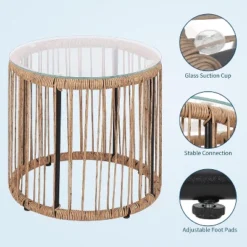 Jojoka 3 Pcs Outdoor Rattan Furniture Set With Seat Cushions, Wicker Patio Modern Lounge Bistro Set With 2 Chairs & Glass Coffee Table For Backyard 14 Jojoka 3 Pcs Outdoor Rattan Furniture Set With Seat Cushions, Wicker Patio Modern Lounge Bistro Set With 2 Chairs & Glass Coffee Table For Backyard -House Beautiful GUEST b41d5dd7 23d3 4d29 b458 751b58bb1426