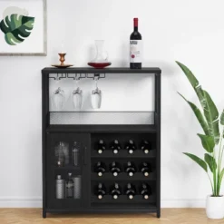 3-Tier Wine Bar Cabinet With Detachable Wine Rack And Drawer, Industrial Sideboard And Buffet Cabinet -House Beautiful GUEST b5da03ff 4e7d 4771 acd8 66118e7ab494 1