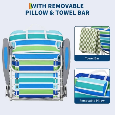 Backpack Low Beach Chair For Adults 1 PCS ¨C Reclining Heavy-Duty Folding Chair 6 Backpack Low Beach Chair For Adults 1 PCS ¨C Reclining Heavy-Duty Folding Chair - Image 4