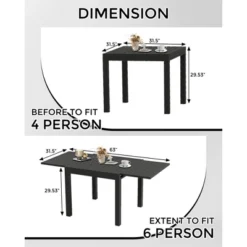 Expandable Patio Table For 4-6 Persons, Extentable Outdoor Dining Table Set 31.5”-63” -House Beautiful GUEST b74fb4f1 4103 44e8 a889 14cce72f570c