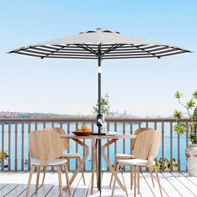 Jojoka 9ft Patio Umbrella,Table Umbrella Outdoor Patio With Crank Lift & Push Button Tilt,8 Sturdy Ribs For Yard 8 Jojoka 9ft Patio Umbrella,Table Umbrella Outdoor Patio With Crank Lift & Push Button Tilt,8 Sturdy Ribs For Yard - Image 6