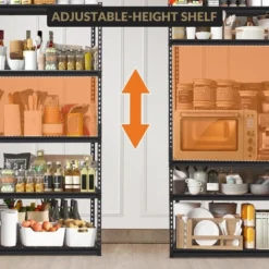 Heavy Duty 5-Tier Storage Shelves – Metal Utility Rack With Adjustable Shelves, 2500 Lbs Capacity, 48" W X 18" D X 72" H, Organizer -House Beautiful GUEST b91e30a9 8be1 4edc a496 f194e98f61db