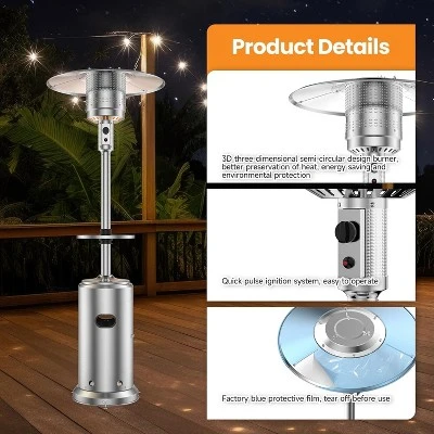 Jojoka Outdoor Patio Heater 48,000 BTU, Round Table, Double-Layer Burner, Safety System, Umbrella Style, Home & Commercial Use 4 Jojoka Outdoor Patio Heater 48,000 BTU, Round Table, Double-Layer Burner, Safety System, Umbrella Style, Home & Commercial Use - Image 2