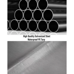 12 X 20FT Heavy Duty Carport With Roll-Up Windows, Portable Garage With Removable Sidewalls & Doors 14 12 X 20FT Heavy Duty Carport With Roll-Up Windows, Portable Garage With Removable Sidewalls & Doors -House Beautiful GUEST b9dd080b 405e 4114 bfdb 059cd2902efe